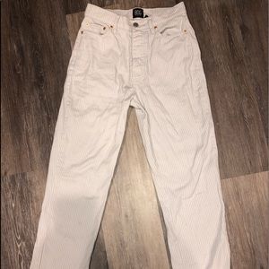 BDG slim straight leg striped jeans